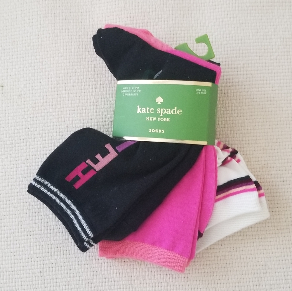 ❣Kate Spade Set of 3 Dress Socks